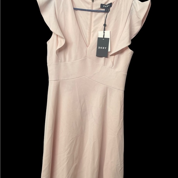 New! Dkny Women's Dress Blush Pink Size
10 A-Line V-Neck Flutter Sleeve - Picture 10 of 16